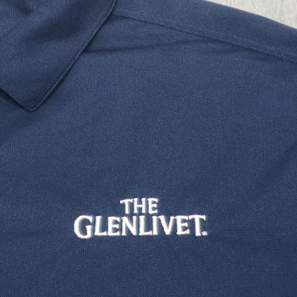 Nike Golf Mens XL Extra Large Dri Fit Navy Blue The Glenlivet Whisky Polo Shirt - Picture 5 of 9
